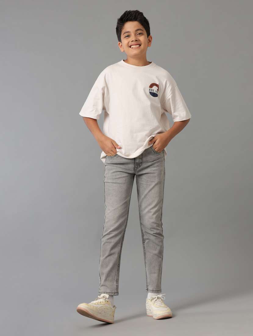 boys washed mid rise denim jeans - 21629793 - Standard Image - 3