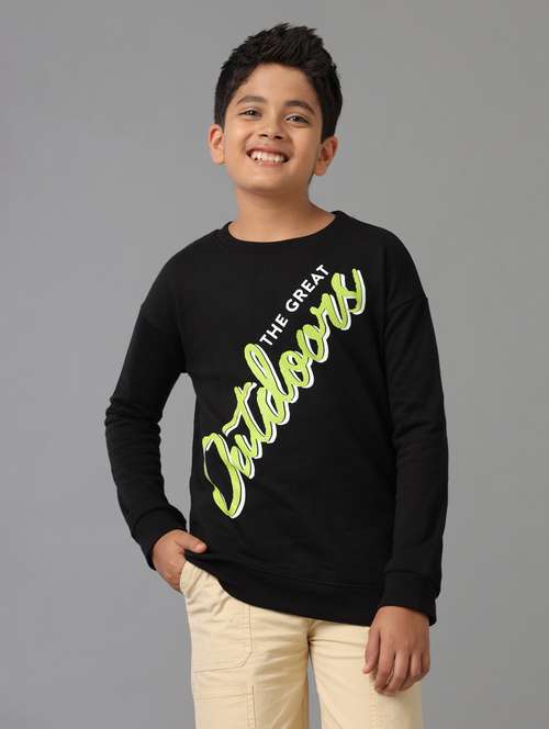 boys front print long sleeve sweatshirt - 21629888 - Standard Image - 0