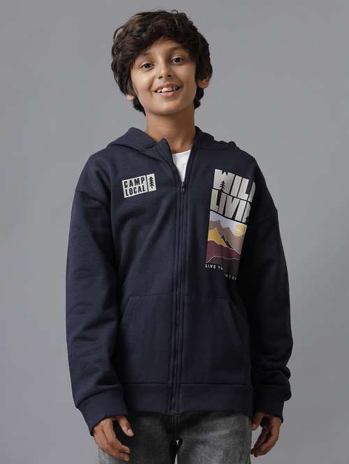 boys placement print hooded sweatshirt - 21629891 - Standard Image - 0