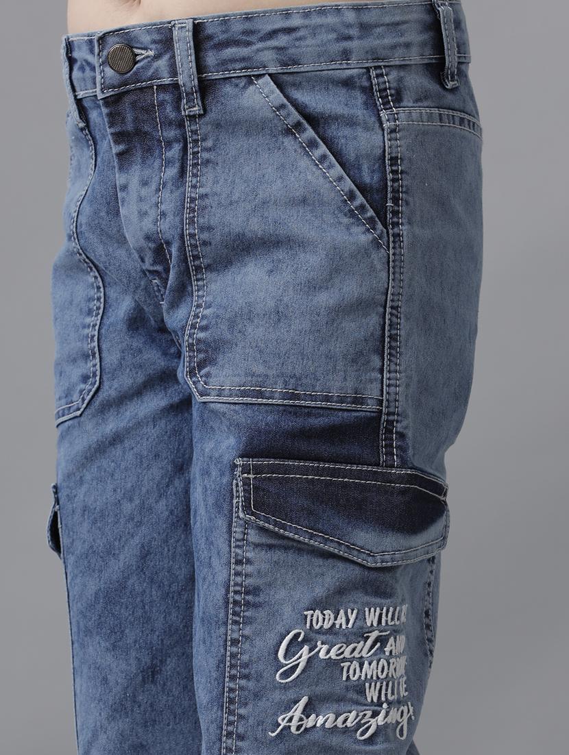 girls straight fit denim cargo - 21629904 - Standard Image - 5