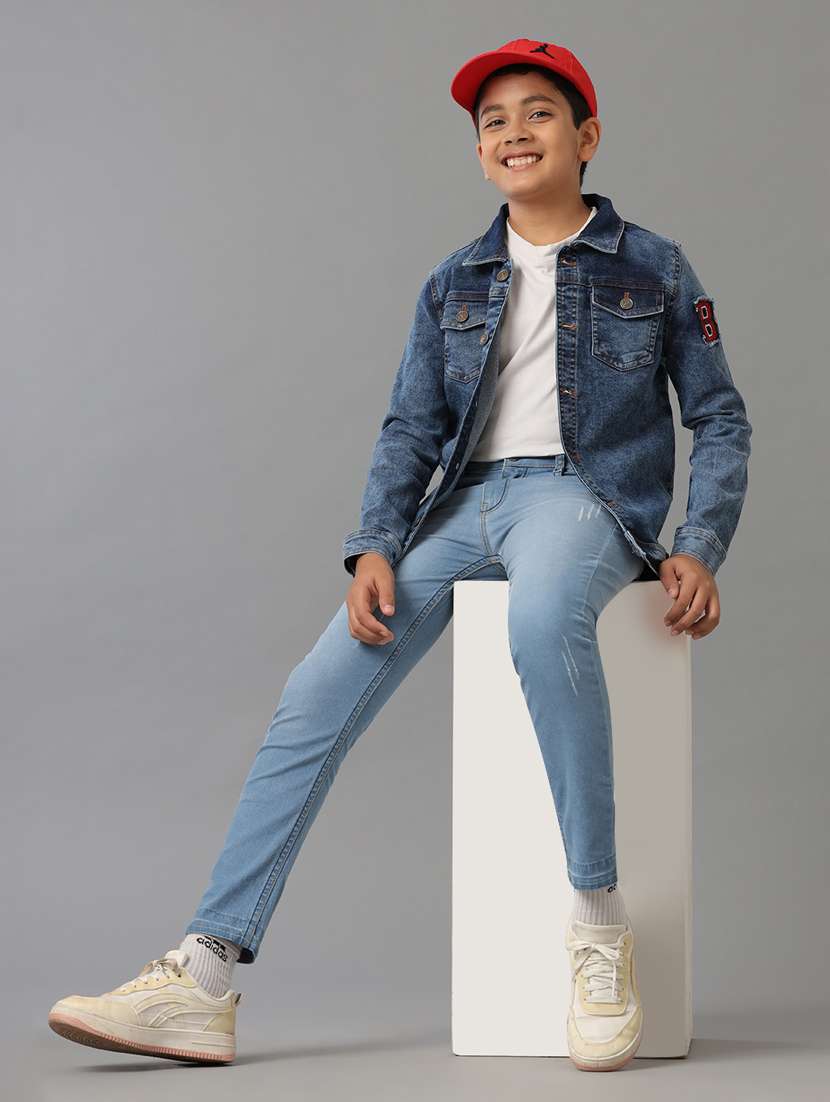 boys washed jacket with patchwork - 21629916 -  Standard Image - 3