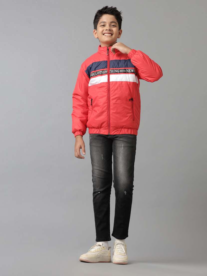 boys color block long sleeve jacket - 21629922 - Standard Image - 5