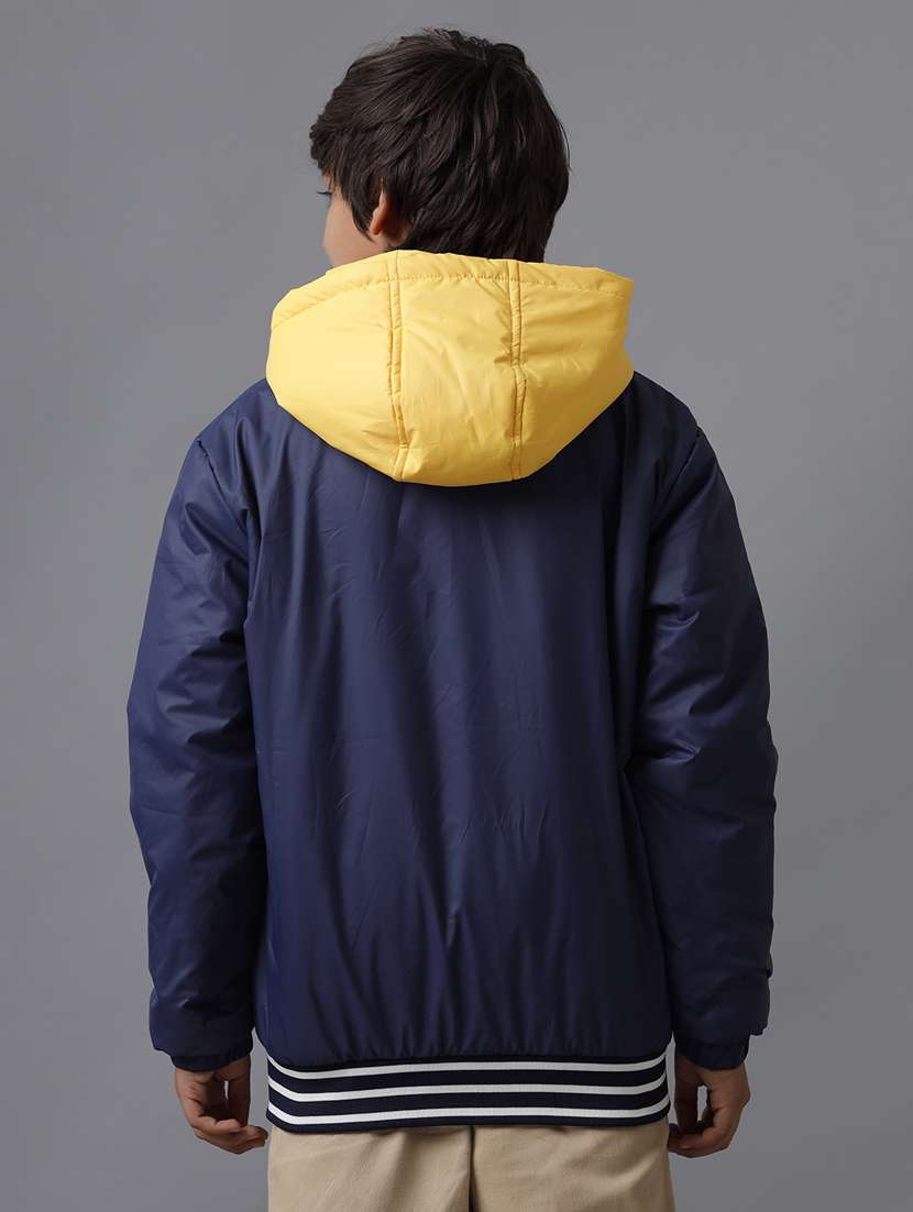 boys color block long sleeve hooded jacket - 21629924 - Standard Image - 3