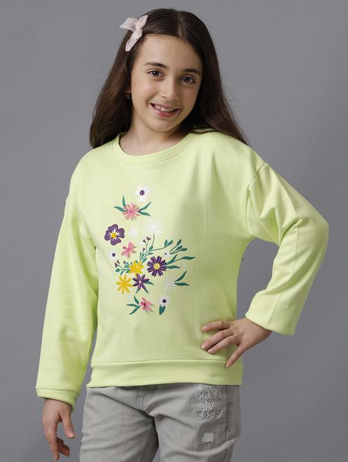 girls front print long sleeve sweatshirt - 21629931 - Standard Image - 0