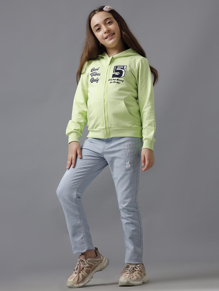 girls chest print long sleeve sweatshirt - 21629932 - Standard Image - 5