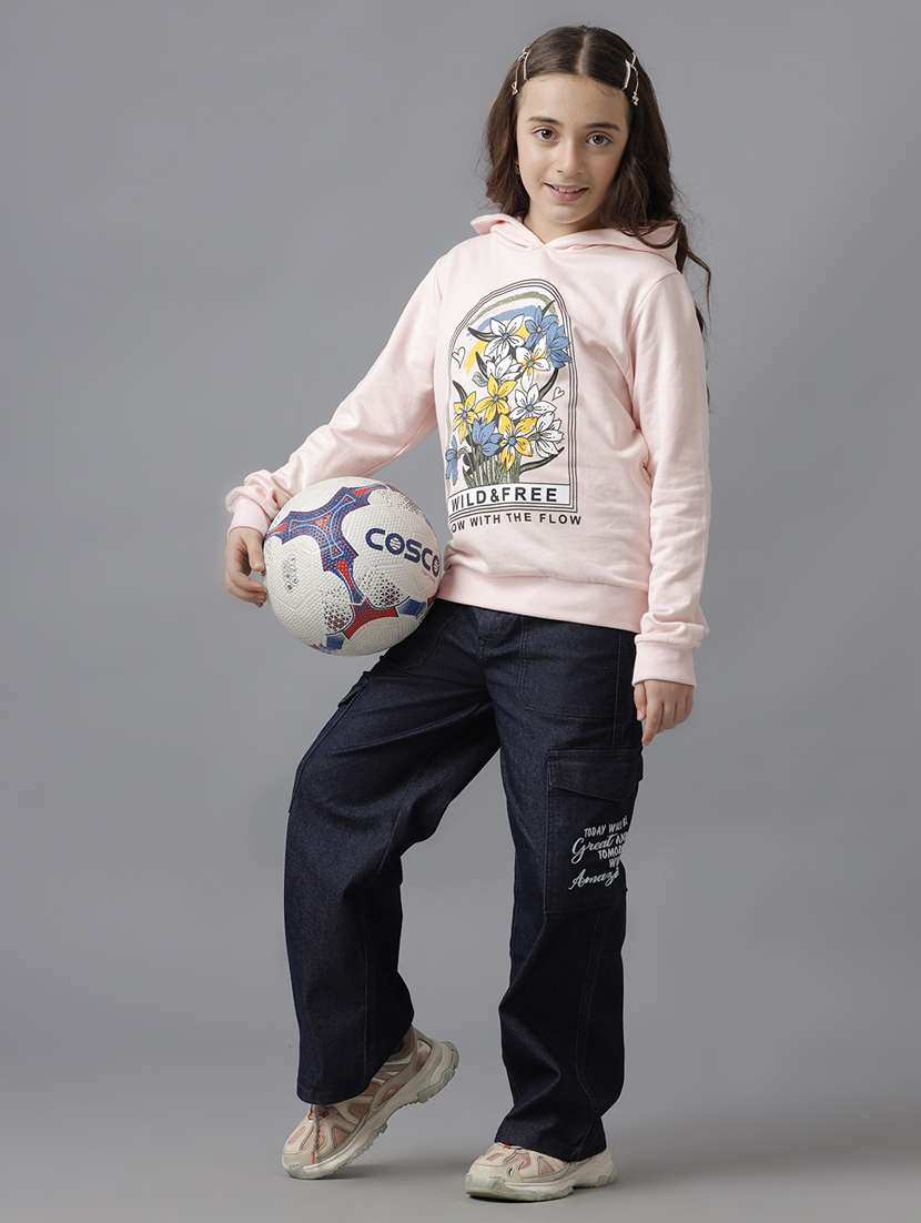 girls front print long sleeve sweatshirt - 21629934 - Standard Image - 5