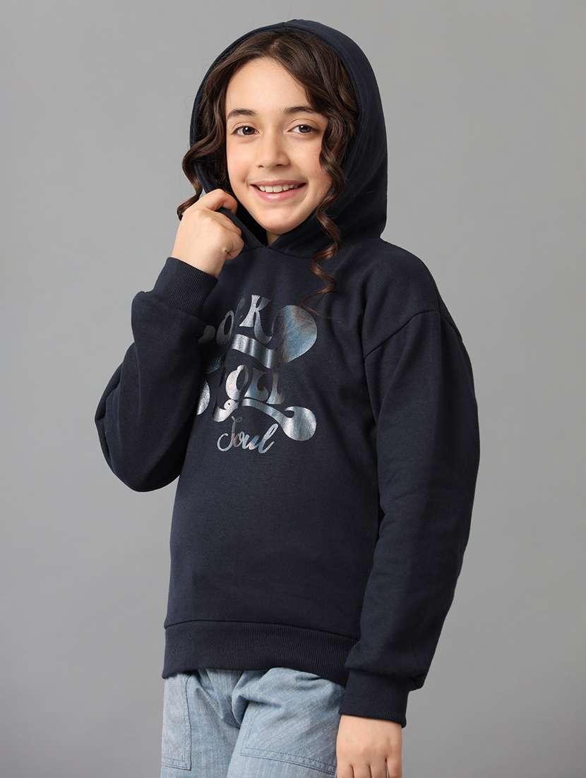 girls front print long sleeve sweatshirt - 21629935 -  Standard Image - 3