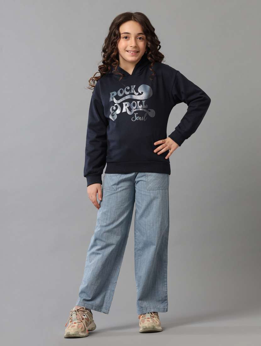 girls front print long sleeve sweatshirt - 21629935 -  Standard Image - 5