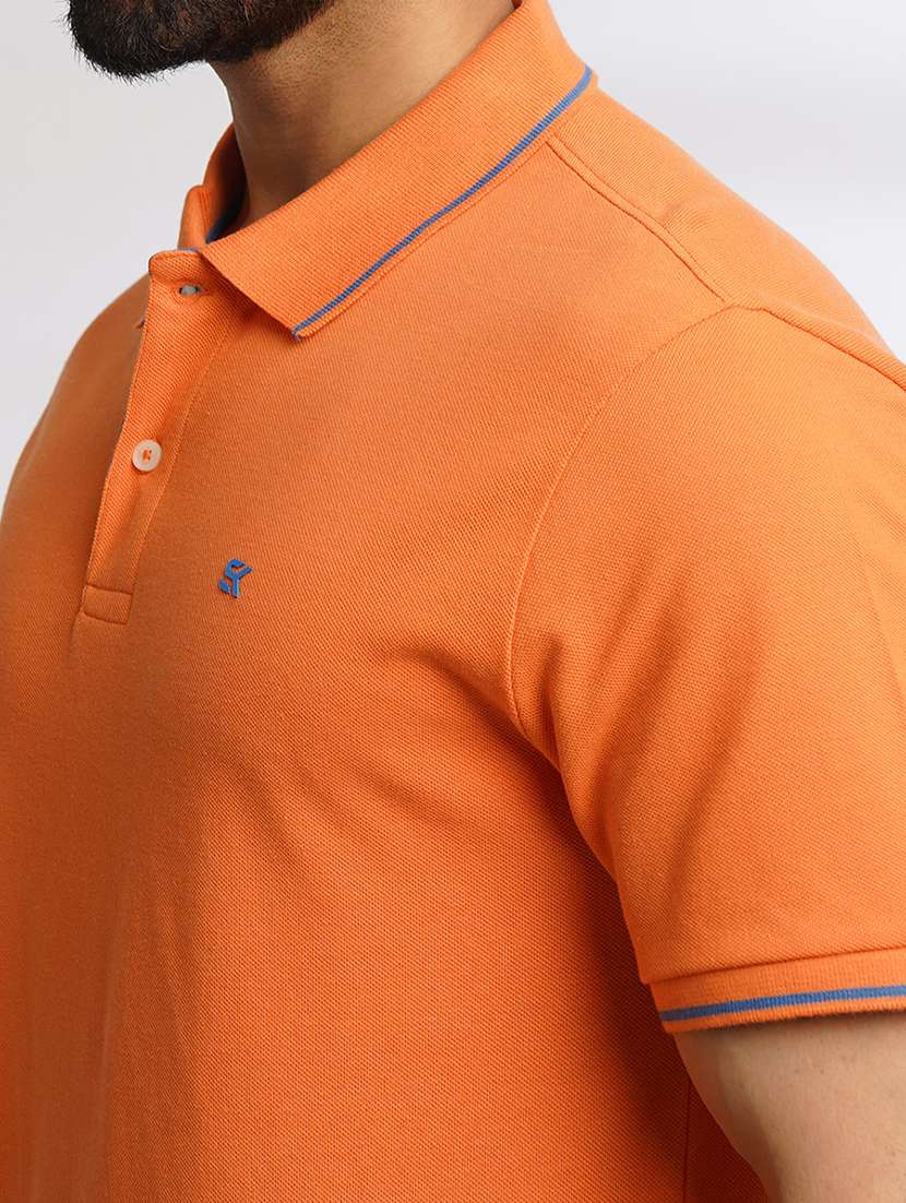 men solid short sleve regular fit polo t-shirt - 21629964 -  Standard Image - 5