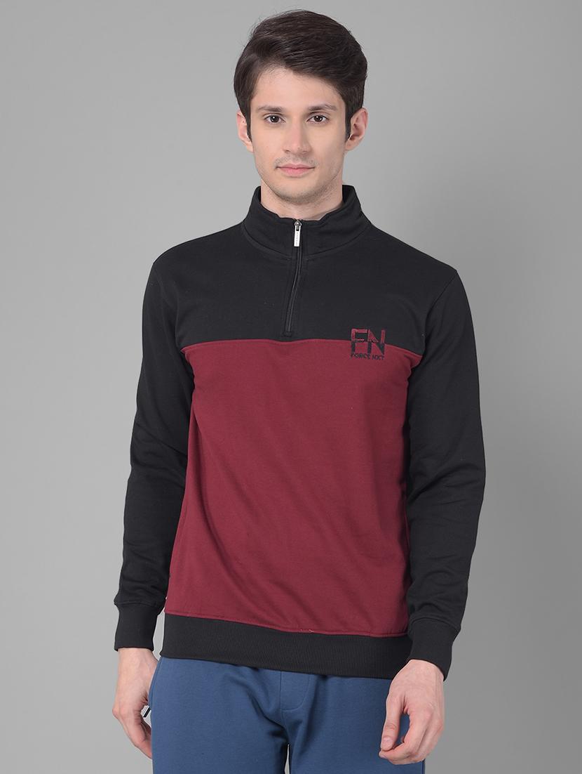men regular fit color block long slevee sweatshirt - 21630314 -  Zoom Image - 0