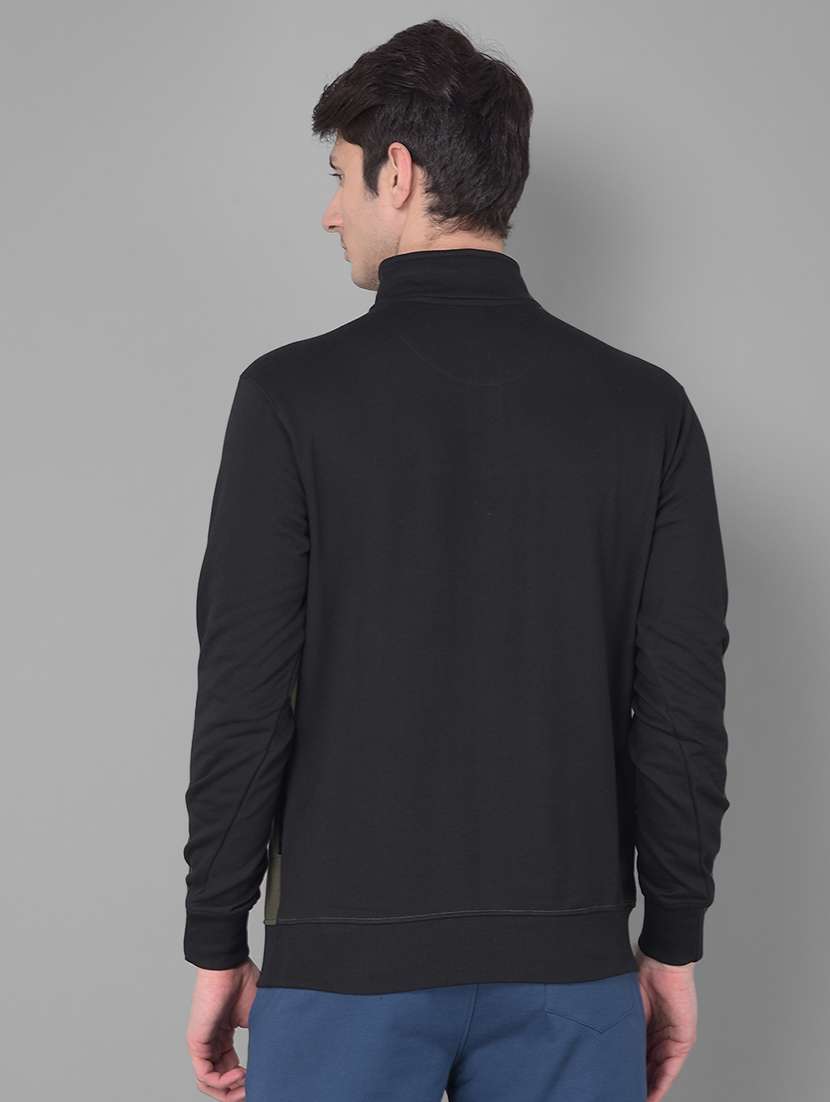 men regular fit color block long slevee sweatshirt - 21630315 -  Standard Image - 3