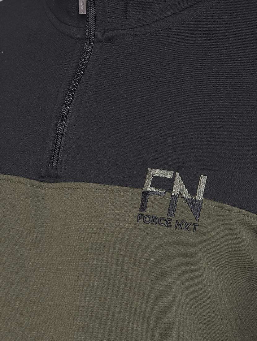 men regular fit color block long slevee sweatshirt - 21630315 -  Standard Image - 5