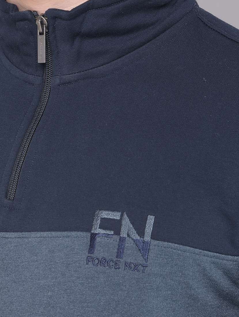 men regular fit color block long slevee sweatshirt - 21630316 -  Standard Image - 5