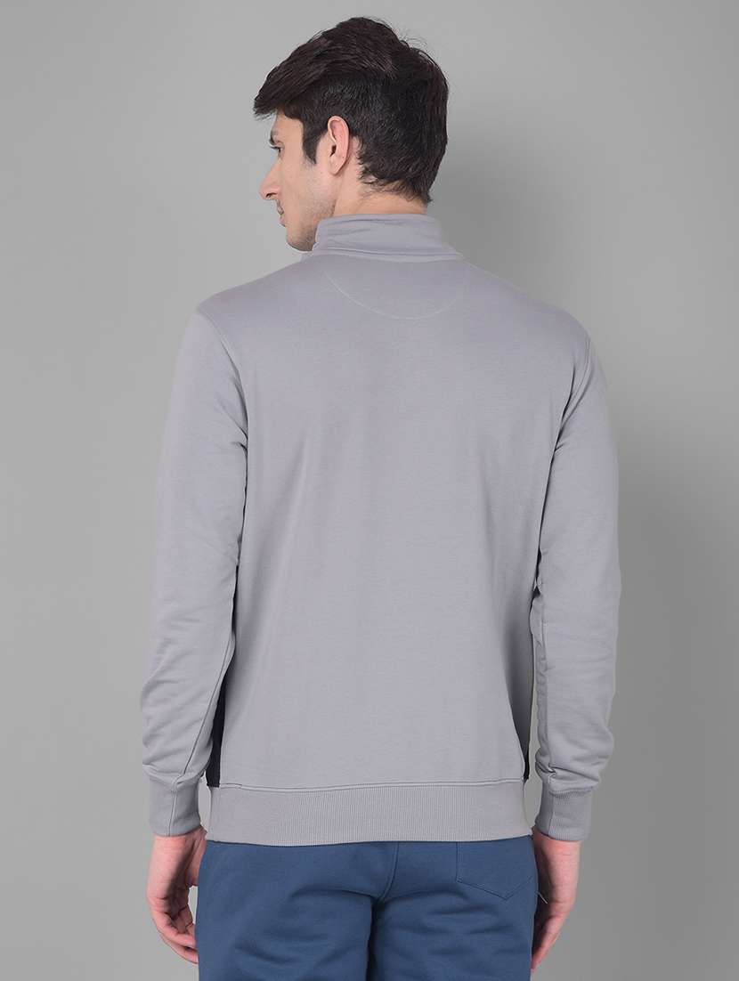 men grey long sleeve regular fit sweatshirt - 21630317 -  Standard Image - 3