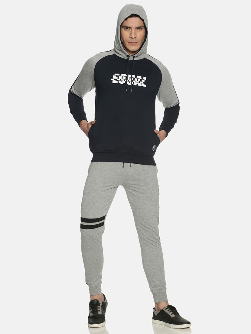 men color block long sleeve regular fit hooded sweatshirt - 21630326 - Standard Image - 3