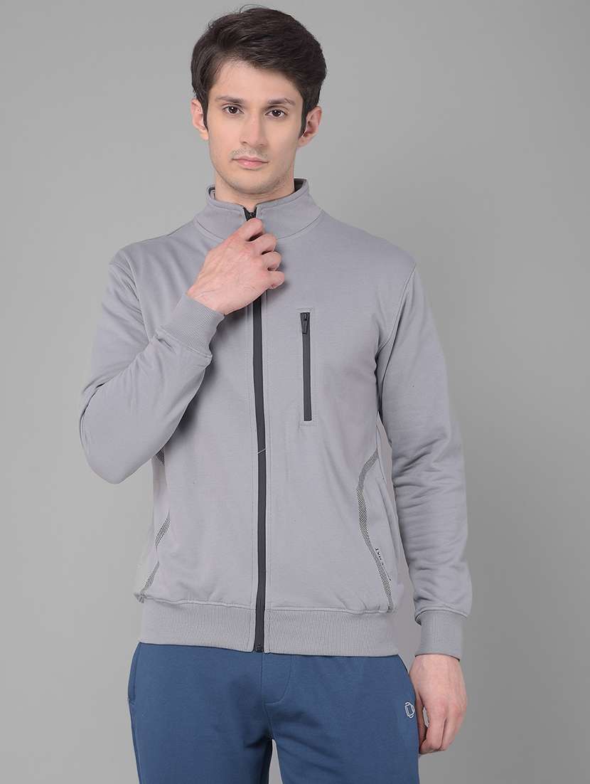 men solid long sleeve regular fit caual jacket