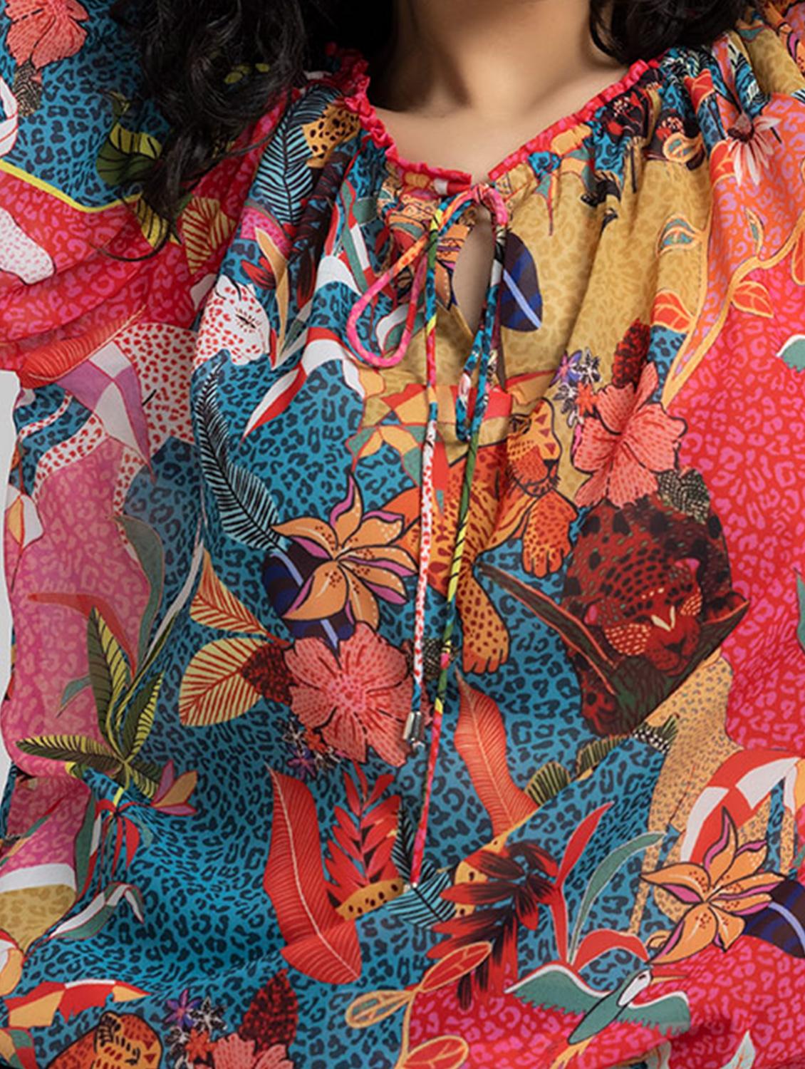 women printed long sleeve top - 21630467 - Standard Image - 5