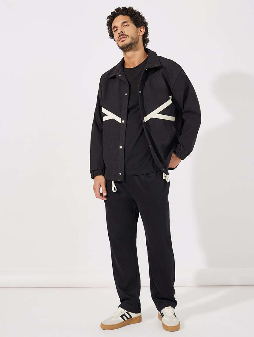 men black long sleeve casual jacket - 21630613 -  Standard Image - 3