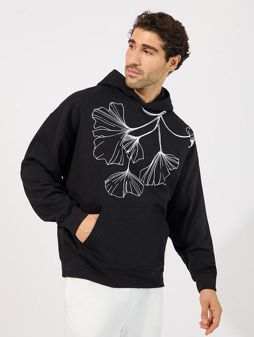 men front print long sleeve hooded sweatshirt - 21630623 - Standard Image - 0