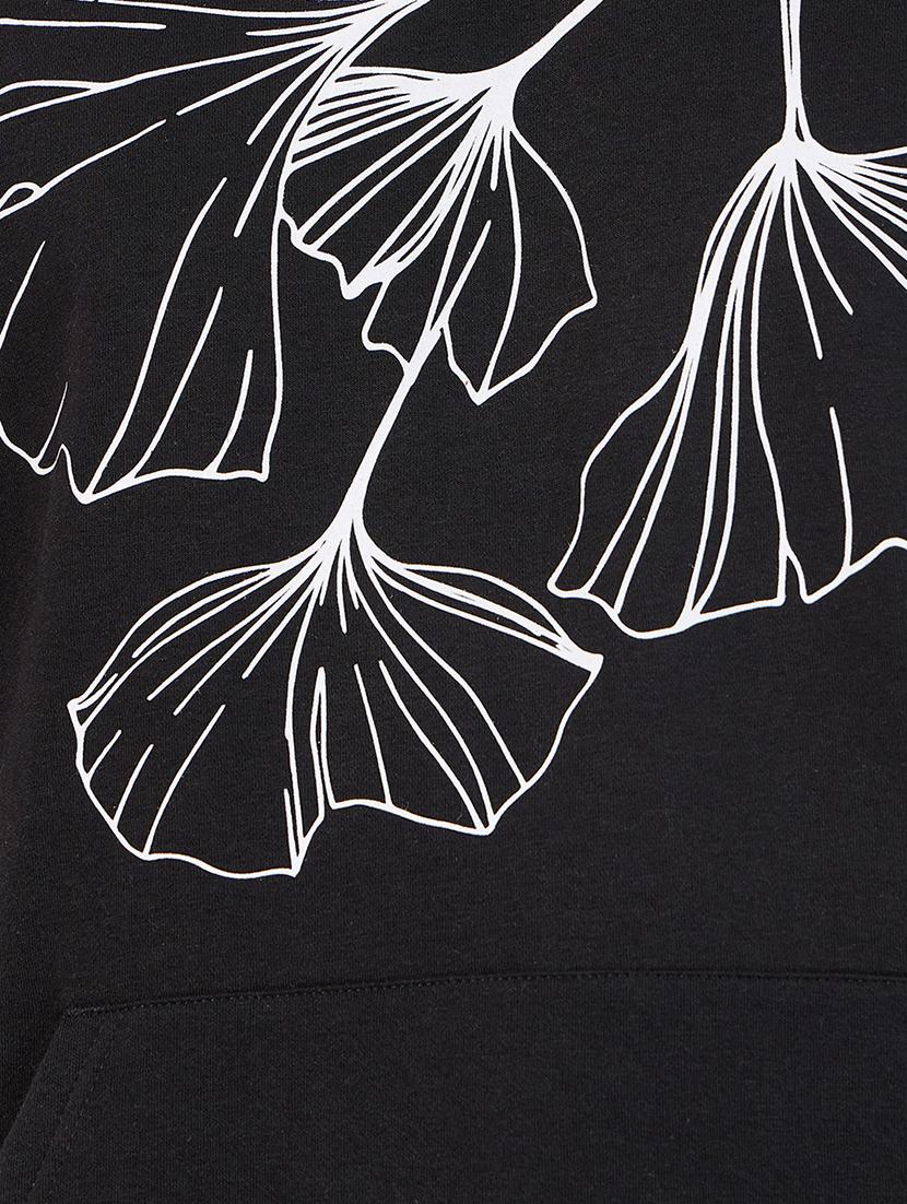 men front print long sleeve hooded sweatshirt - 21630623 - Standard Image - 3