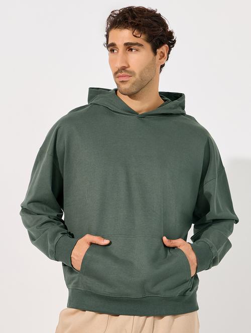 men back print long sleeve hooded sweatshirt - 21630635 -  Standard Image - 0