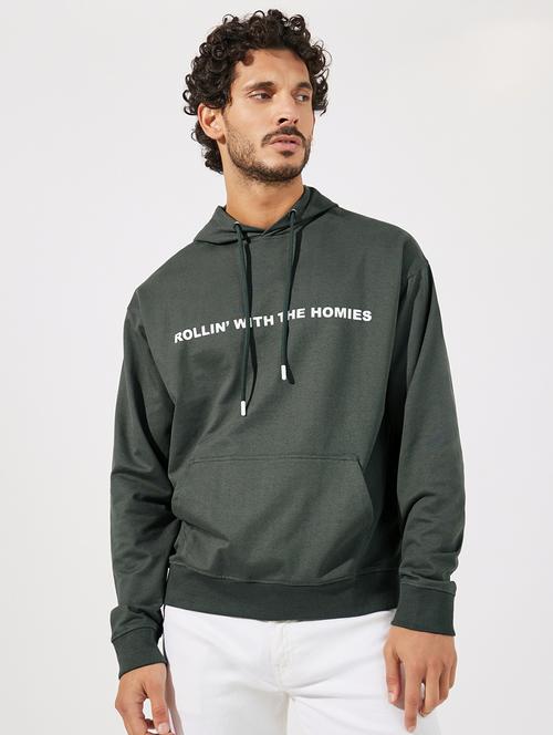 men chest print long sleeve sweatshirt - 21630636 - Standard Image - 0