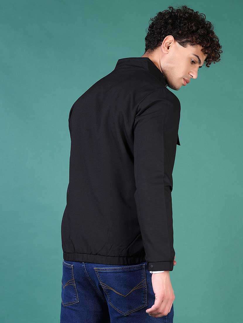 men solid long sleeve casual jacket - 21630682 -  Standard Image - 3