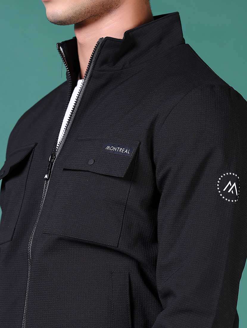 men solid long sleeve casual jacket - 21630682 -  Standard Image - 5