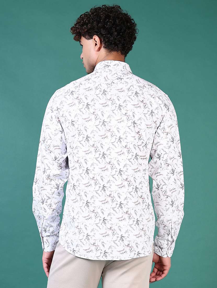 men printed long sleeve casual shirt - 21630711 - Standard Image - 3