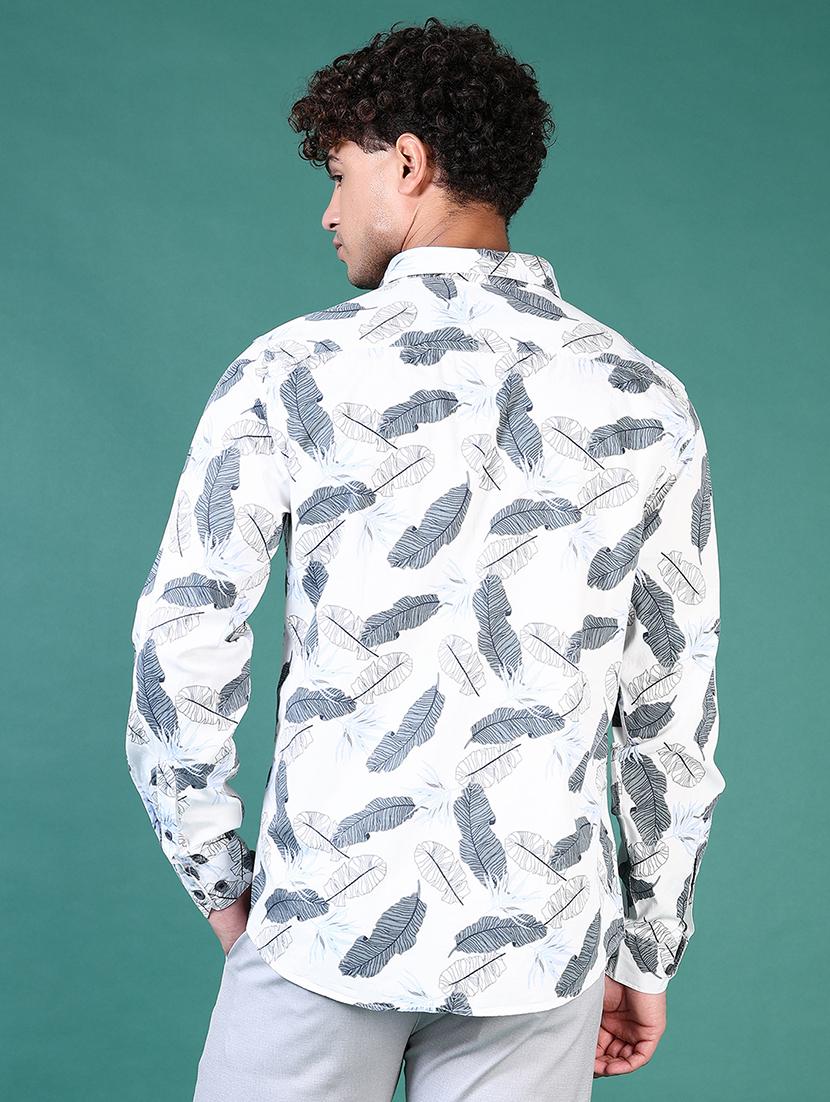 men printed long sleeve casual shirt - 21630725 - Standard Image - 3