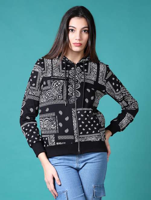 women all over print hooded sweatshirt - 21630799 -  Standard Image - 0