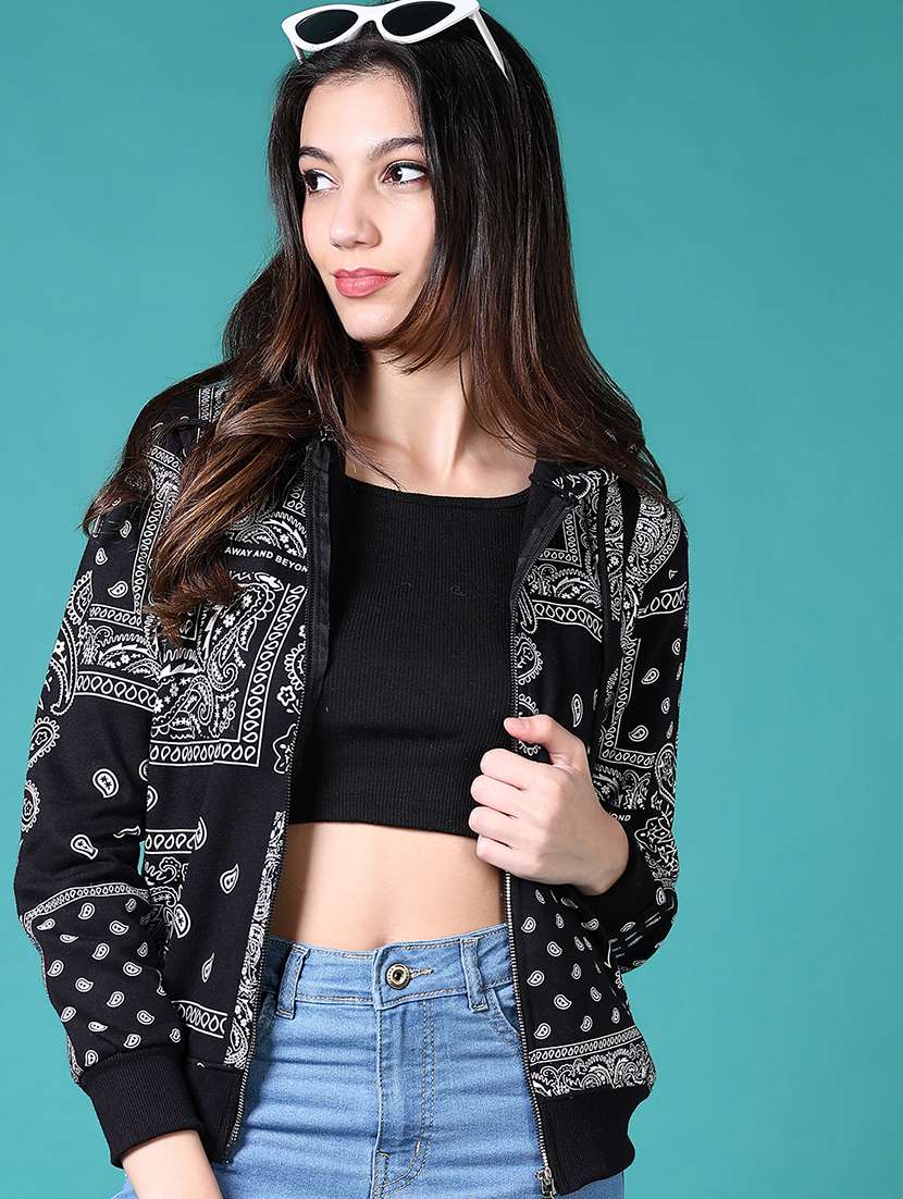 women all over print hooded sweatshirt - 21630799 -  Standard Image - 3