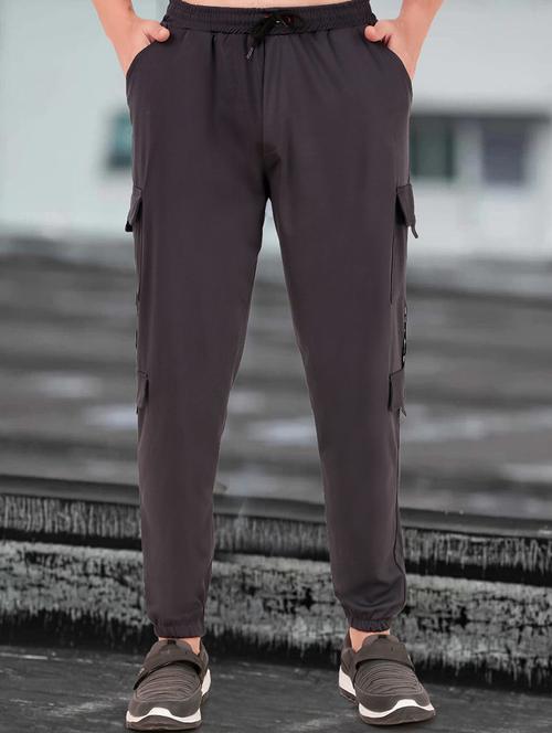 men solid mid rise joggers - 21631081 - Standard Image - 0