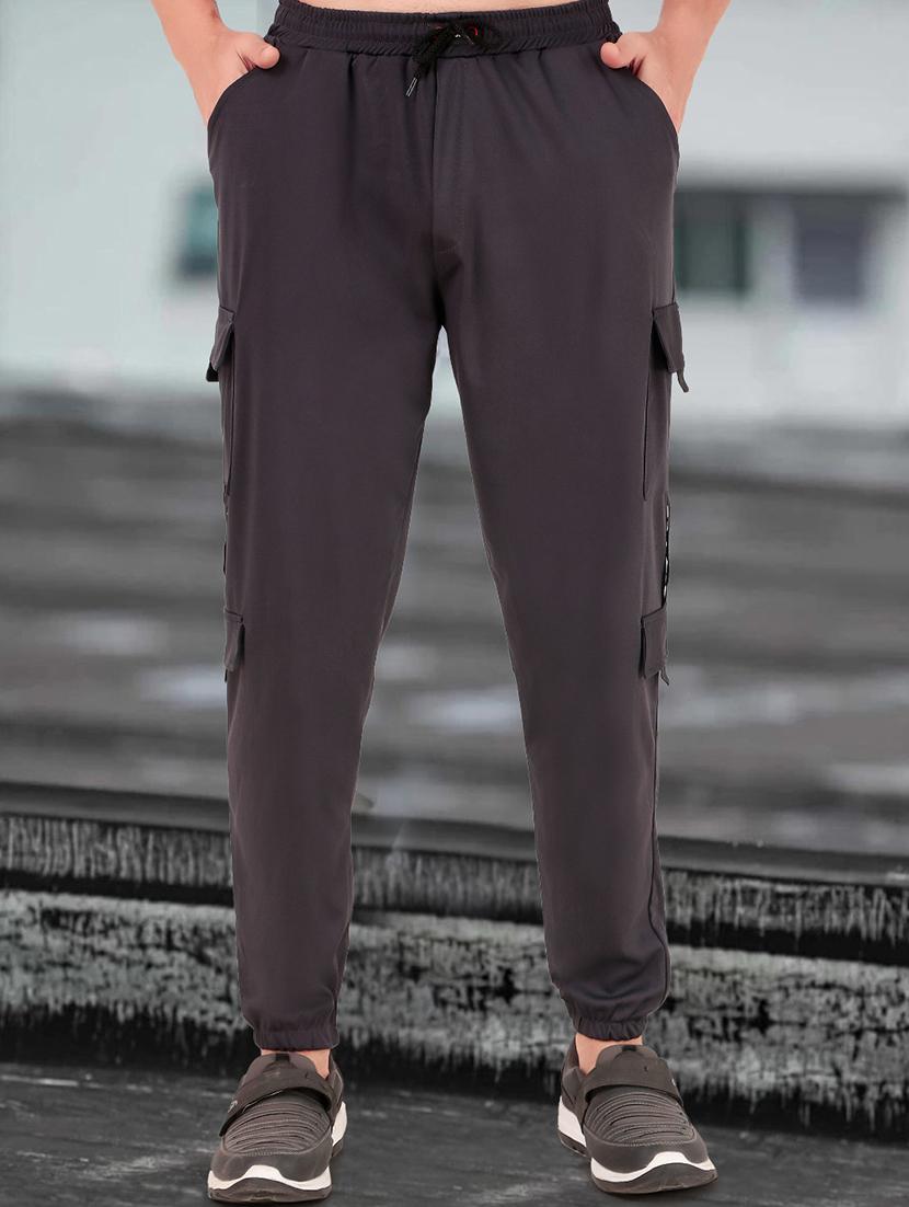 men solid mid rise joggers - 21631081 - Zoom Image - 0