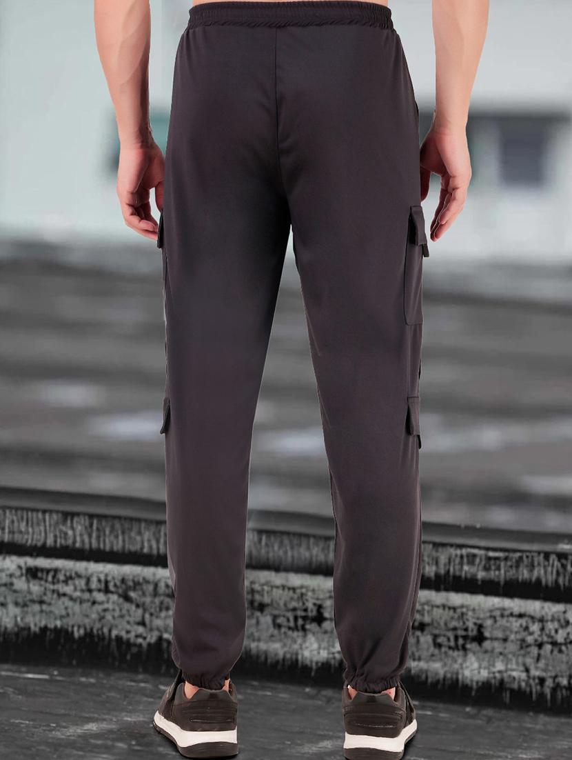 men solid mid rise joggers - 21631081 - Standard Image - 3
