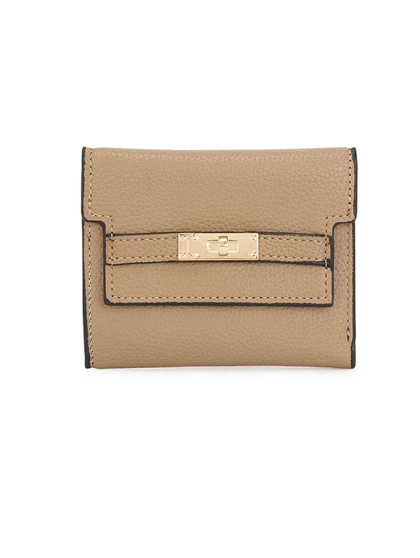 women solid leatherette wallet