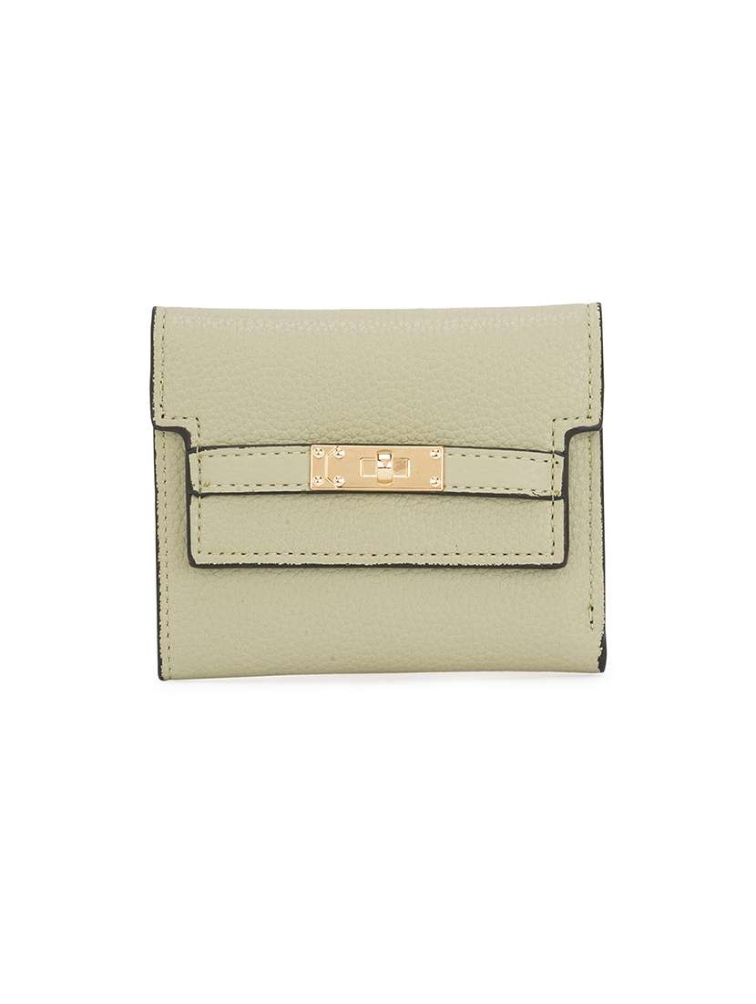 women solid leatherette wallet