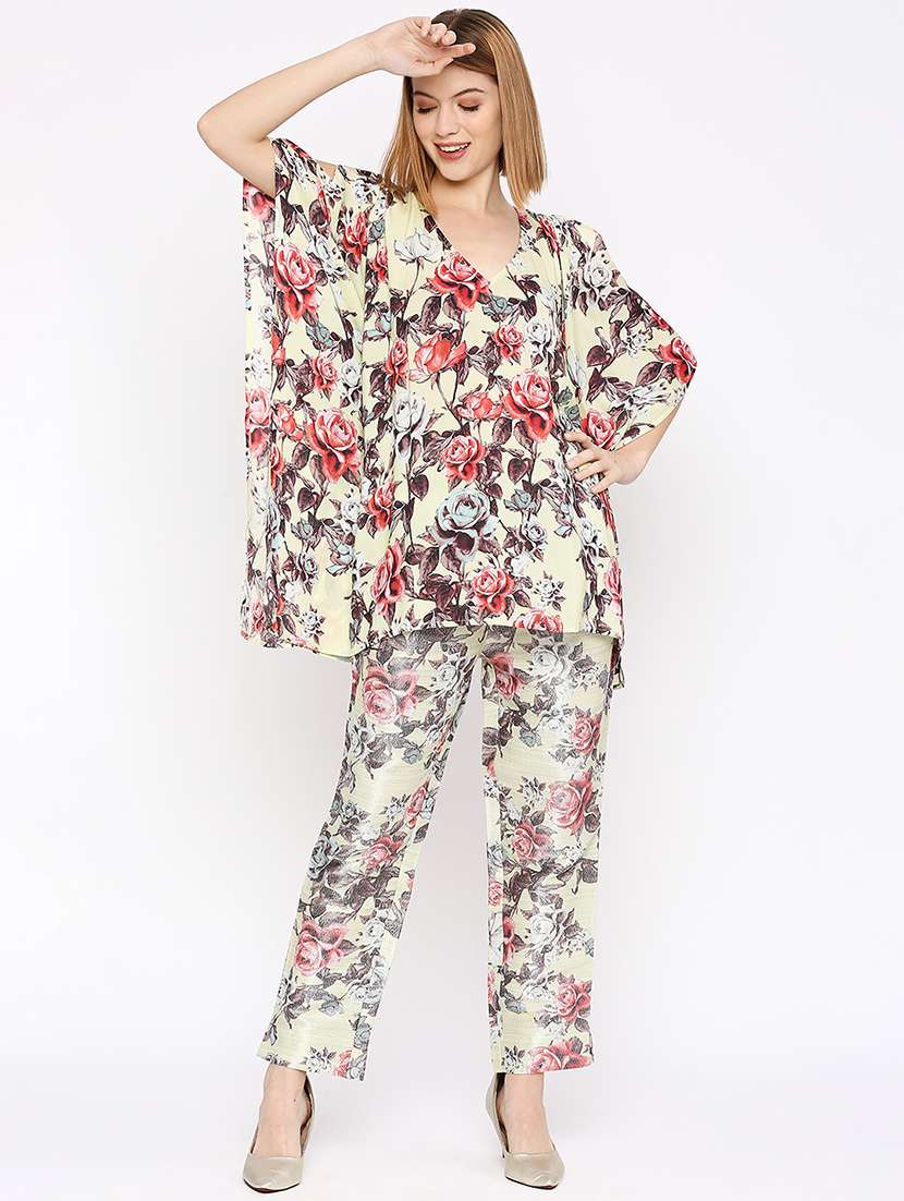 women floral printed kaftan tunic