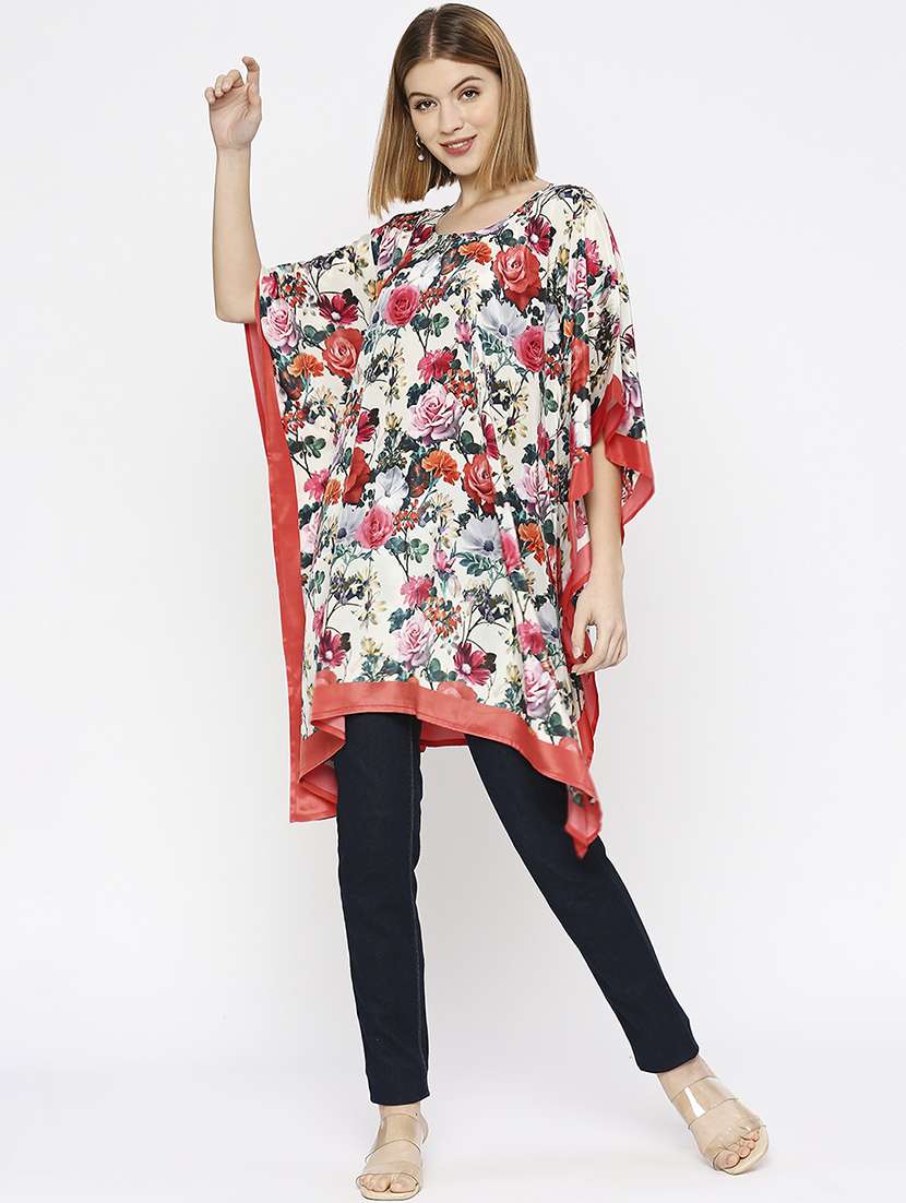 women floral printed kaftan tunic - 21631269 -  Standard Image - 5