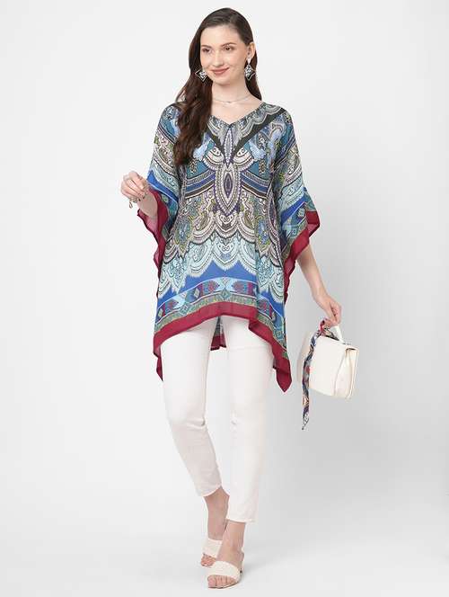women floral printed kaftan tunic - 21631272 -  Standard Image - 0