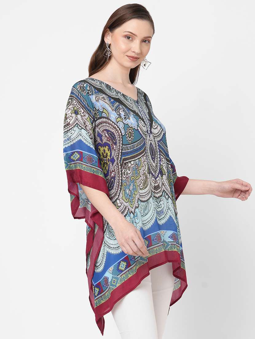 women floral printed kaftan tunic - 21631272 -  Standard Image - 3