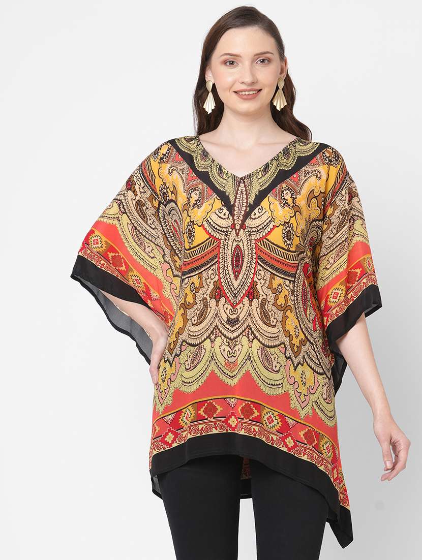 women floral printed kaftan tunic - 21631274 -  Standard Image - 3
