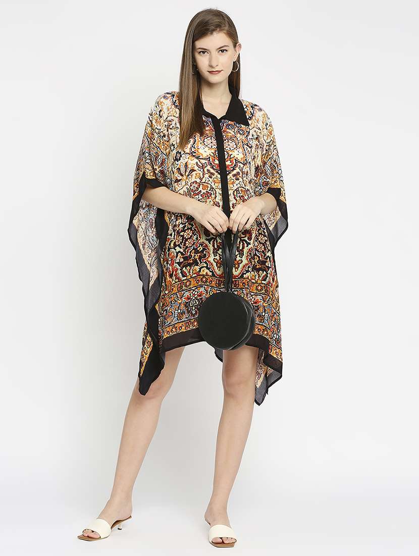 women printed kaftan dress
