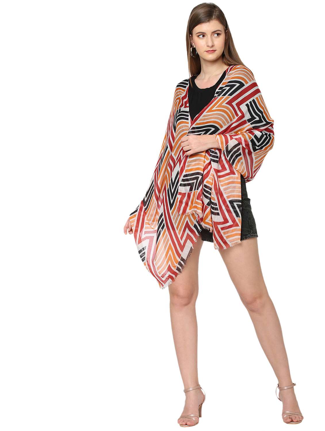 women printed everyday wrap scarf - 21631402 -  Standard Image - 3