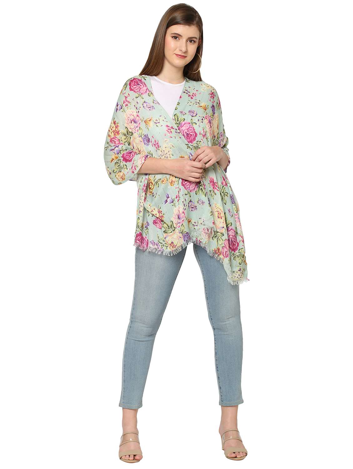 women printed everyday wrap scarf - 21631414 -  Standard Image - 3