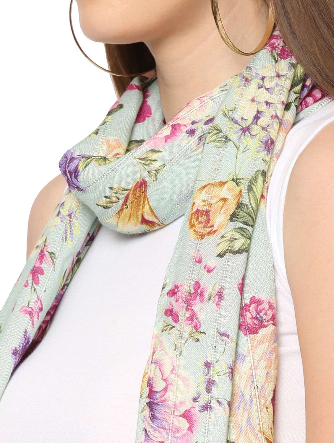 women printed everyday wrap scarf - 21631414 -  Standard Image - 5