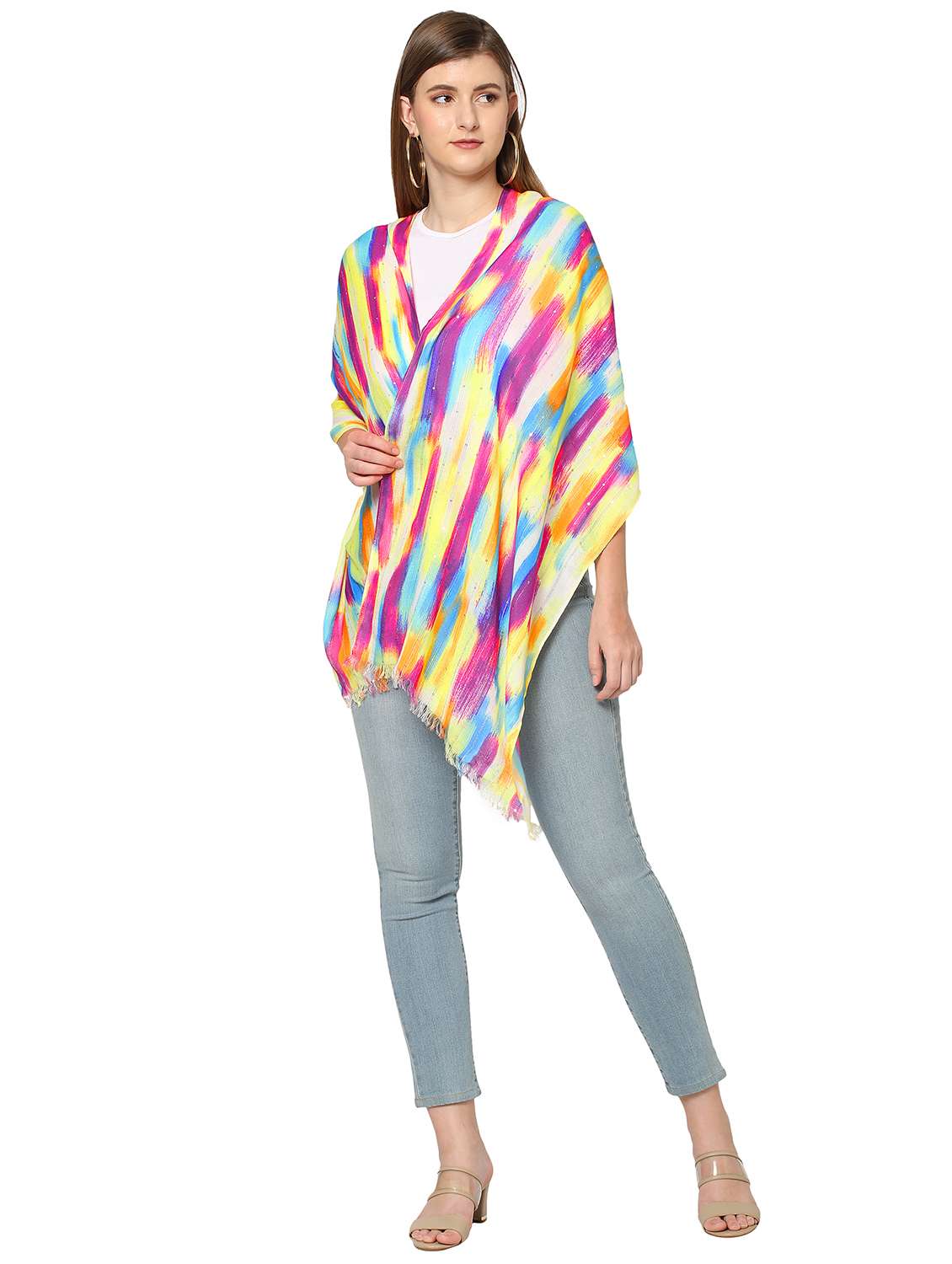 women printed everyday wrap scarf - 21631424 -  Standard Image - 3