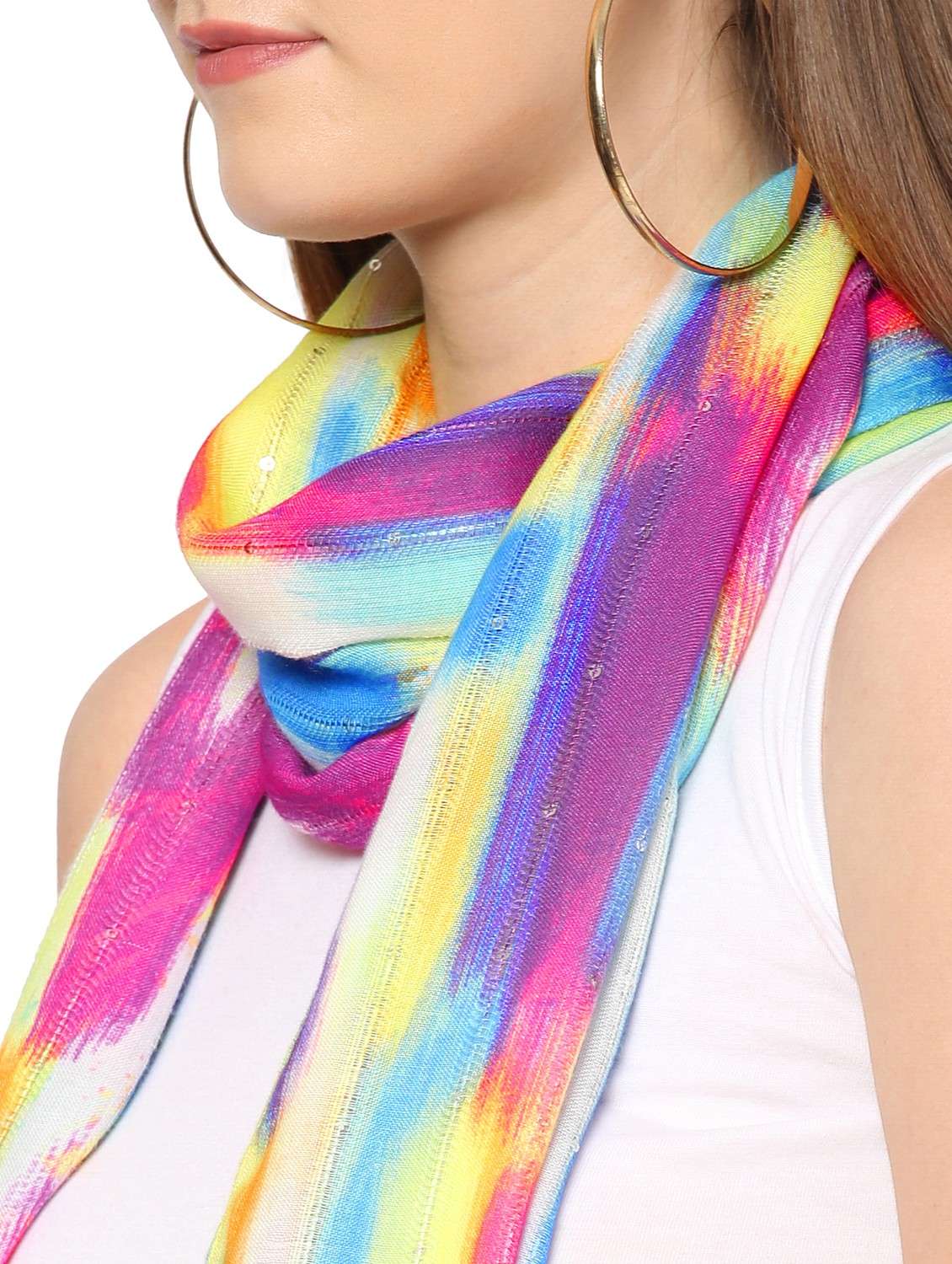 women printed everyday wrap scarf - 21631424 -  Standard Image - 5
