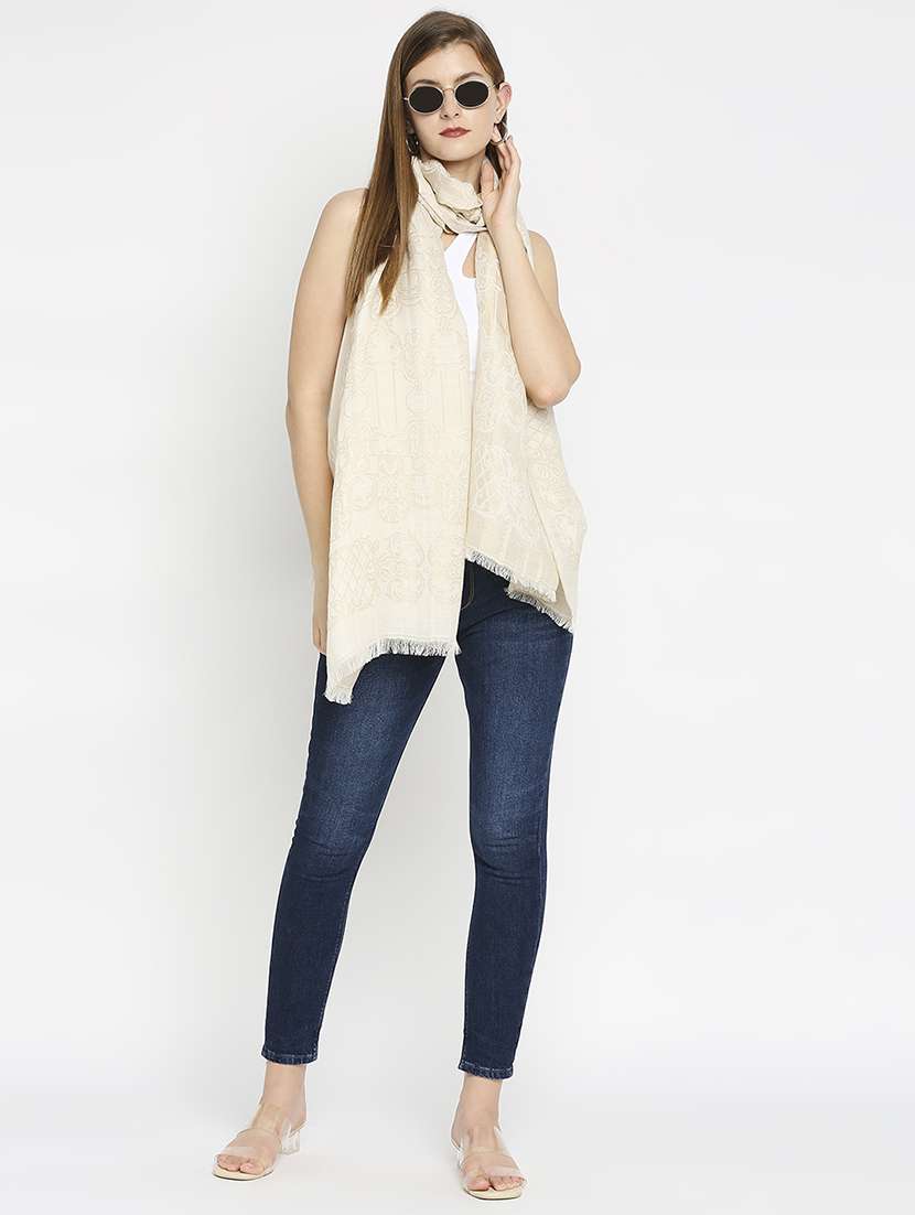 women self design everyday wrap scarf - 21631438 -  Standard Image - 5