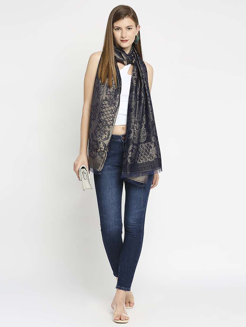 women self design everyday wrap scarf - 21631439 - Standard Image - 5